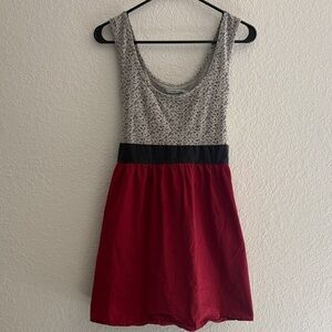 Kimchi Blue Floral Gray and Red Dress